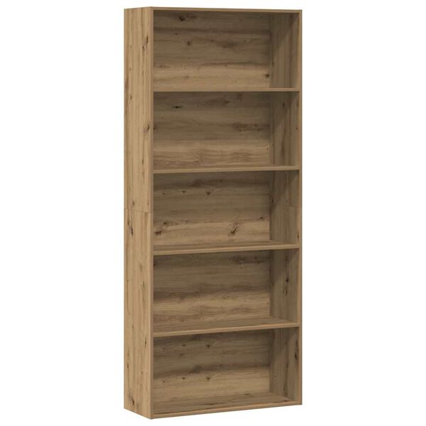 vidaXL Book Cabinet Artisian Oak 80x30x189 cm Engineered Wood