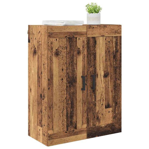 vidaXL Wall Mounted Cabinet Old Wood 69.5 x 34 x 90 cm Engineered Wood