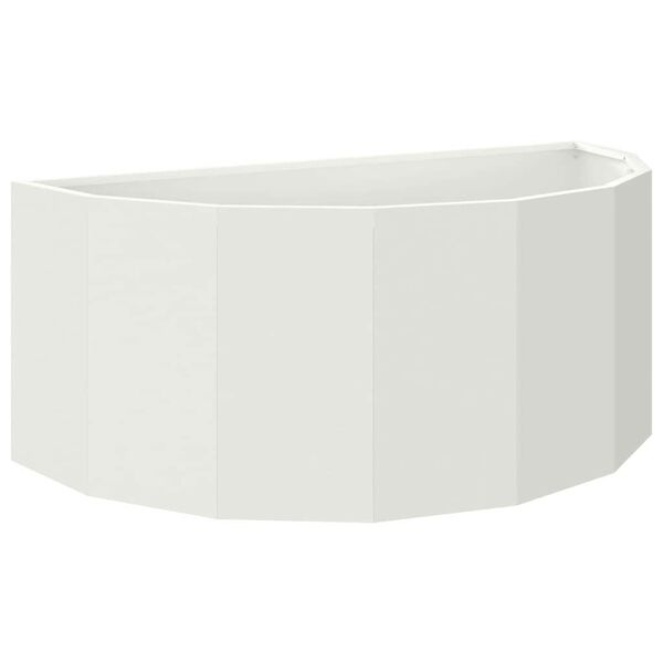 vidaXL Planter White 90 x 45 x 35 cm Steel