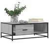 vidaXL Coffee Table Grey Sonoma 90x57x35 cm Engineered Wood and Metal