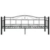 vidaXL Daybed Frame without Mattress Black Metal 90x200cm