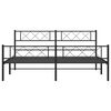 vidaXL Metal Bed Frame without Mattress with Footboard Black 193x203cm