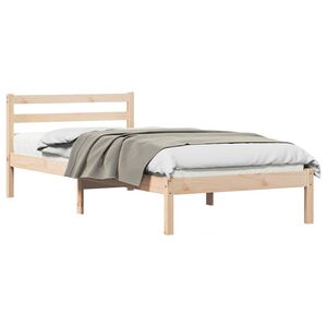vidaXL Bed Frame Brown 215.5 x 85.5 x 69.5 cm Solid Pine Wood