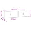 vidaXL Wall-mounted TV Cabinets 2 pcs Smoked Oak 80x34.5x40 cm