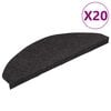 vidaXL Stair Mats Self-adhesive 20 pcs Black 65x22.5x3.5 cm