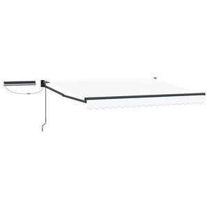 vidaXL Electric Retractable Awning White 3 x 2.5 m