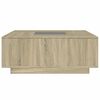 vidaXL Coffee Table with Infinity LED Sonoma Oak 100x100x40 cm