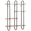 vidaXL Wall Shelf 90x20x116.5&nbsp;cm Solid Rough Wood Mango