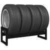 vidaXL Tire Rack Black 120x40x40 cm Solid Wood Pine