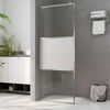 vidaXL Walk-in Shower Wall with Half Frosted ESG Glass 80x195 cm