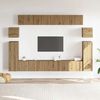 vidaXL 8 Piece TV Cabinet Set Wall-mounted Artisan Oak Engineered Wood