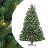 vidaXL Artificial Hinged Christmas Tree Green 240 cm PVC and Metal