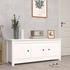 vidaXL Shoe Cabinet White 110x38x45.5 cm Solid Wood Pine
