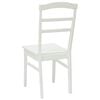 vidaXL Dining Chair 2 pcs White Solid Rubber Wood
