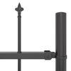 vidaXL Garden Fence Grey 1.7 x 0.8 m Powder-coated Steel
