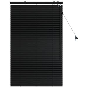 vidaXL Venetian Blind Black 70 x 130 cm 35 mm Solid Paulownia Wood