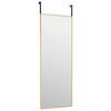 vidaXL Door Mirror Gold 30x80 cm Glass and Aluminium