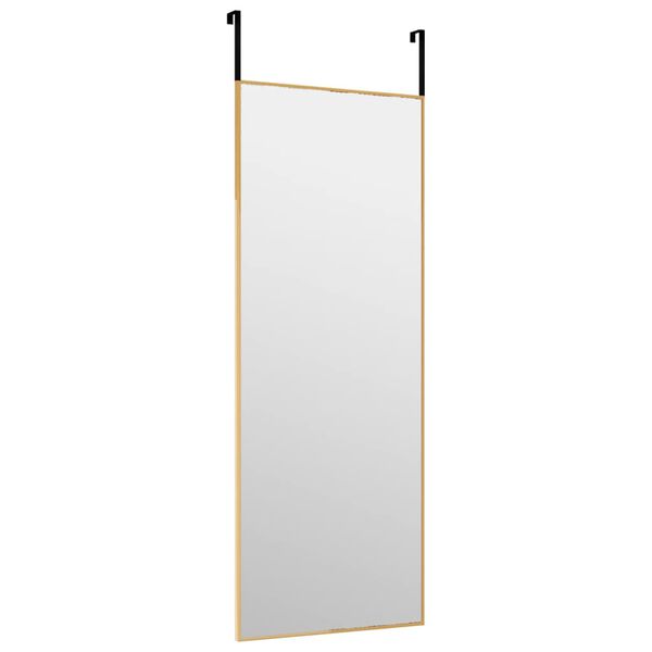 vidaXL Door Mirror Gold 30x80 cm Glass and Aluminium