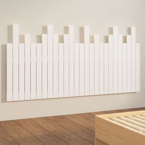 vidaXL Wall Headboard White 166x3x80 cm Solid Wood Pine