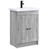 vidaXL Bathroom Furniture Set Grey Sonoma 78.5 x 37.5 x 81 cm