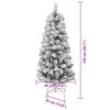 vidaXL Artificial Hinged Christmas Tree Green and White 150 cm