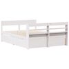 vidaXL Bed Frame without Mattress White 120x190 cm Small Double Solid Wood Pine