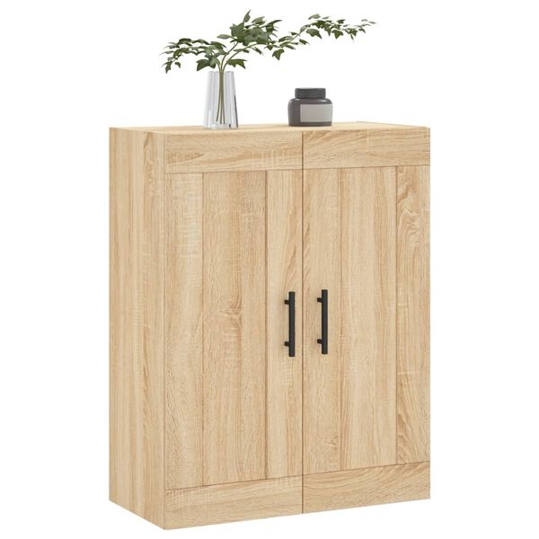 vidaXL Wall Mounted Cabinet Sonoma Oak 69.5x34x90 cm Engineered Wood