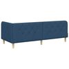 vidaXL Corner Bed Frame with Headboard Blue 80 x 200 cm Fabric