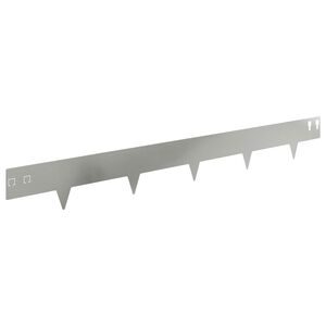 vidaXL Lawn Edging 10 pcs 100 x 12 cm Steel Silver