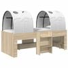 vidaXL Bed with Tunnel 3 pcs Sonoma and White Engineered Wood