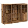 vidaXL LED Sideboard Old Wood 142.5 x 37 x 100 cm Engineered Wood