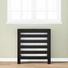 vidaXL Radiator Cover Black Oak 78 x 20 x 82 cm Engineered Wood