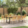 vidaXL Garden Dining Set 9 pcs Beige Solid Acacia Wood