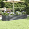 vidaXL Garden Raised Bed Galvanised Steel 224x80x36 cm Anthracite