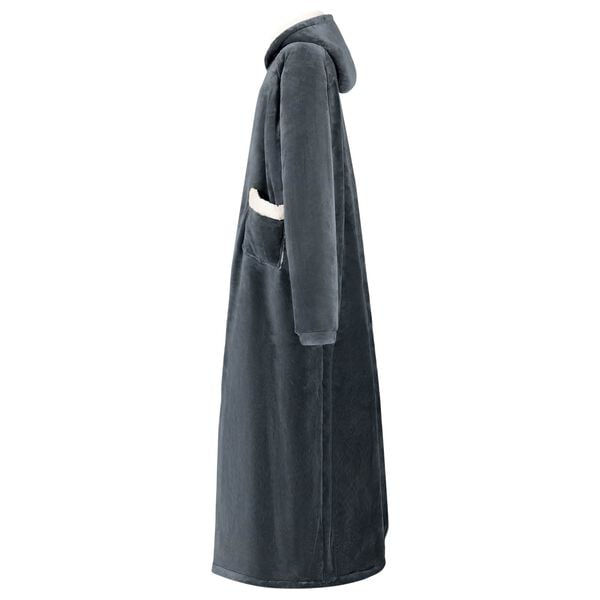 vidaXL Blanket Hoodie Navy Blue 130 x 82 cm Fleece and Flannel