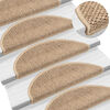 vidaXL Stair Mats Self-adhesive Sisal-Look 15 pcs 56x17x3 cm Sand