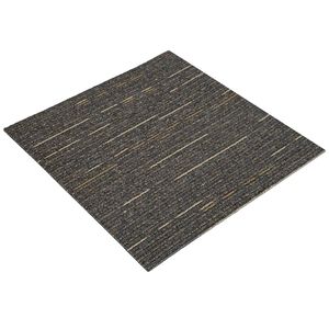 vidaXL Carpet Tile Striped Light Brown 50 x 50 cm 4 pcs PP and Bitumen