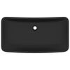 vidaXL Luxury Basin Rectangular Matt Black 71x38 cm Ceramic
