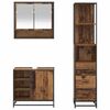 vidaXL Bathroom Furniture Set with Door 3 pcs Old Wood Engineered Wood
