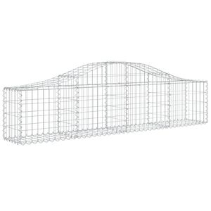 vidaXL Arched Gabion Basket 200x30x40/60 cm Galvanised Iron