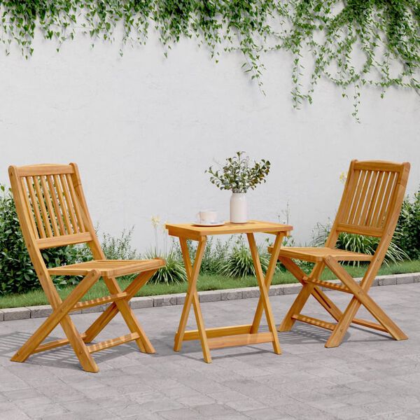 vidaXL 3 Piece Folding Garden Dining Set Solid Wood Acacia