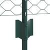 vidaXL Fence with Post Green 0.4 x 25 m Steel