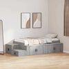 vidaXL Storage Bed Frame Grey Sonoma 90 cm Engineered Wood