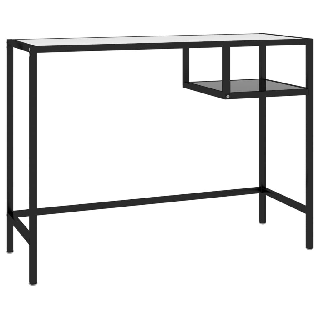 Black metal and clearance glass desk