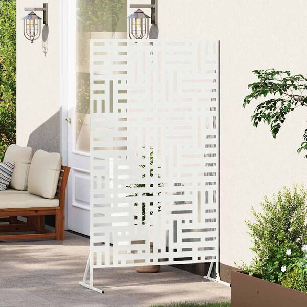 vidaXL Privacy Screen White 100 x 50 x 180 cm Steel