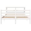 vidaXL Bed Frame without Mattress White 120x190 cm Small Double Solid Wood Pine