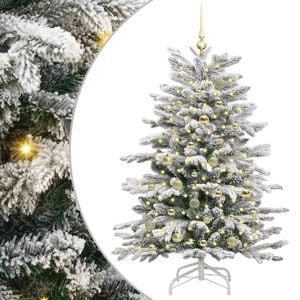 vidaXL Artificial Hinged Christmas Tree White 150 cm PE and PVC
