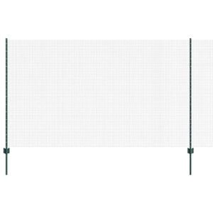 vidaXL Welded Wire Fence with Post 50 x 1.4 m (W x H) PVC-Coated Steel