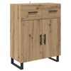 vidaXL Highboard Artisan Oak 69.5 x 34 x 180 cm Engineered Wood