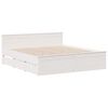 vidaXL Bed Frame without Mattress with Headboard White 200x200 cm Solid Wood Pine